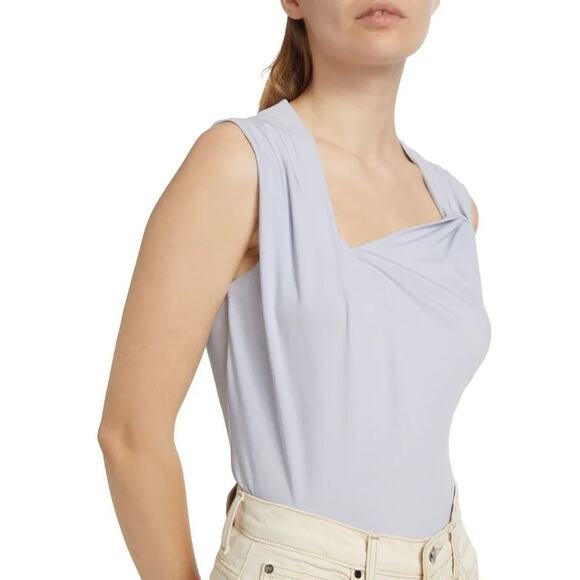 DEREK LAM 10 CROSBY Alya Asymmetric Draped Top - Picture 4 of 10